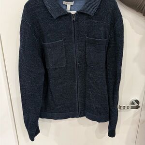 COS Navy Blue Men's Cardigan Sweater